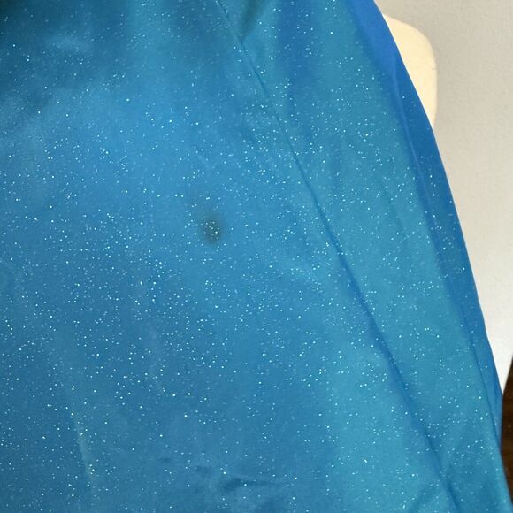 VTG Jessica Mcclintock Dress Sz 7 Formal Gunne Sax Blue Glitter Boning READ - Picture 16 of 16